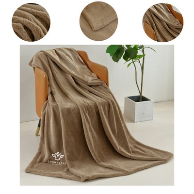 Velvet Flannel Fleece Throw Blankets for Office Sofa