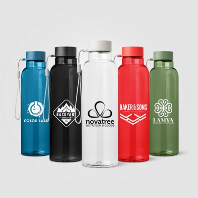 Aura rPET Wrist Strap Bottle - 24 oz. - Silkscreen