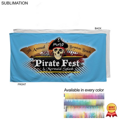 Absorbent Microfiber Dri-Lite Terry Beach, Shower Towel, Sublimated Edge to Edge 1 side (30"x60")