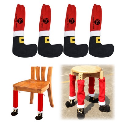 4 pcs Christmas Table Leg Covers Decoration Set