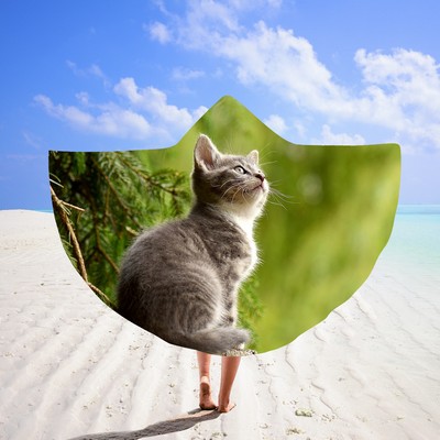 51 x 39.4" Hooded Beach Towel Surf Poncho#7