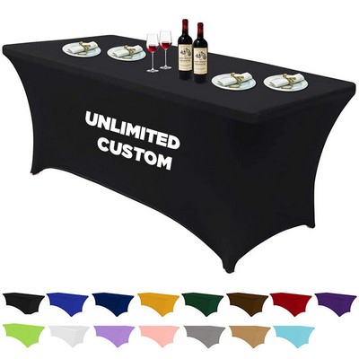 8' Display Elastic Stretchable Rectangular Table Cover