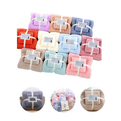 Coral Fleece Bath Towel Set