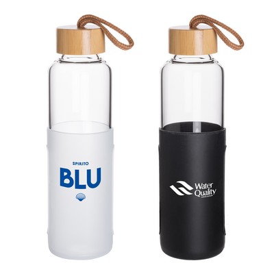 18 Oz. Eden Glass Bottle w/Silicone Sleeve