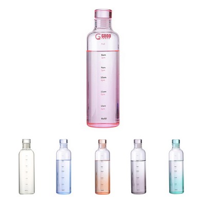 Glass Water Bottle&Time Marker