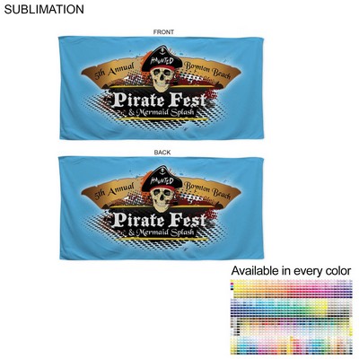 Absorbent Microfiber Dri-Lite Terry Beach, Shower Towel, Sublimated Edge to Edge 2 Side (30"x60")