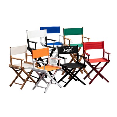 Portable Wooden Folding Director's Chair