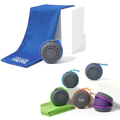 Microfiber Cooling Towel With Silicone Case