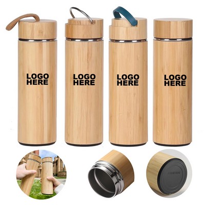 Custom Travel Mug Drinkware Insulated Water Bottle Bamboo Tumbler