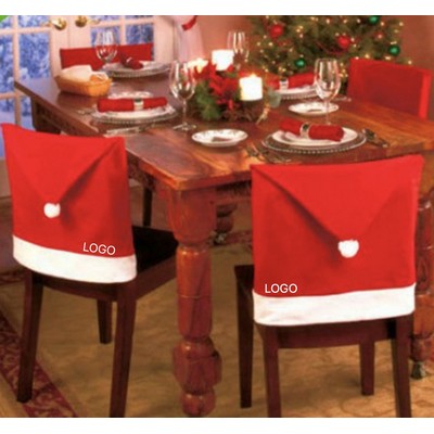 Non Woven Christmas Chair Cover Holiday Table Decoration Santa Hat