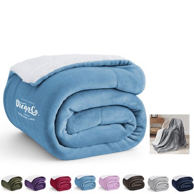 Luxury Sherpa Fleece Cozy Throw Blanket