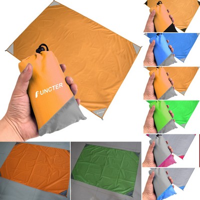 78.8 x 82.74" Large Sand Free Beach Mat Travel Pocket Blanket