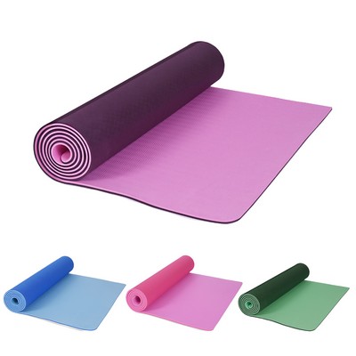 Two Color TPE Yoga Mat with Eco Friendly Design