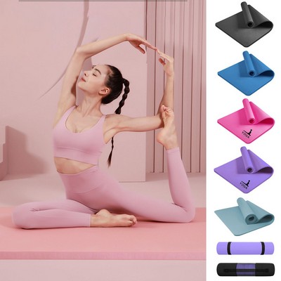 10mm NBR Exercise Yoga Mat with Carrying Bag Strap