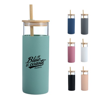 20oz Glass Tumbler with Straw