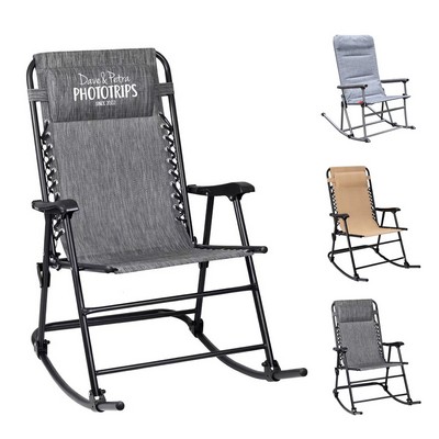 Headrest Folding Rocking Chair
