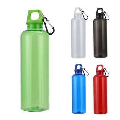Aloha 25 oz RPET Reusable Translucent Bottle w/ Carabiner