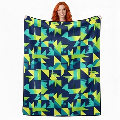 300 GSM Soft Plush Flannel Throw Sublimation Blanket 50" X 60"