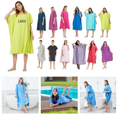 Beach Hooded Towel Bathrobe