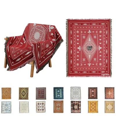 Woven Blanket with Tassels